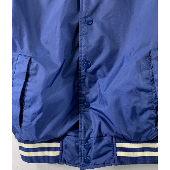 Vintage Wedgefield Jacket Mens Small S Blue Bomber Nylon Snap Up Varsity - Picture 11 of 14